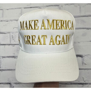 MAGA Hat Adult White Snapback President Donald Trump Official Cali Fame